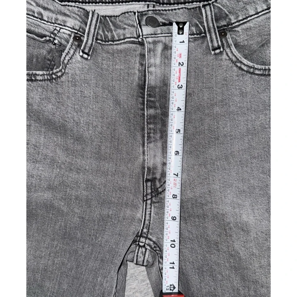 Levi 514 Mens Straight Fit Gray Jeans Size 36x30 Denim Pant Stretch Buttery Soft